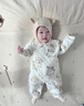 優(yōu)奇嬰兒連體衣洋氣可愛夾棉保暖哈衣加厚款連身衣男女寶寶裝a類家居 宮廷兔兔 66cm 曬單實拍圖