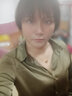 愛夸貓緞面襯衫女上衣女士新款長袖小衫淑女風(fēng)設(shè)計感打底上衣， 醋酸緞 橄欖綠 3XL   130-140斤 曬單實拍圖