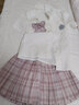 貝孩趣童裝女童jk套裝學院風襯衫兒童小學生校服百褶裙子六一兒童節(jié)班服 粉紅色 140 碼(建議身高125-135厘米) 曬單實拍圖