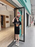 芭芬薇薇短袖休閑連衣裙女2025夏裝新款收腰顯瘦氣質(zhì)小個(gè)子t恤運(yùn)動(dòng)裙子潮 黑色 M 曬單實(shí)拍圖