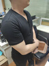續點(diǎn)亨利衫深V短袖T恤男棉質(zhì)雞心領(lǐng)桃領(lǐng)個(gè)性紐扣大V領(lǐng)修身緊身運動(dòng) 黑色 XXL（148-168斤左右） 曬單實(shí)拍圖