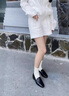 晟霆真皮英倫風(fēng)單鞋女2025春季新款粗跟復(fù)古上班簡(jiǎn)約百搭一腳蹬樂(lè)福鞋 淺棕色 33 (215mm) 曬單實(shí)拍圖