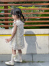 mlgt kids童裝女童旗袍碎花連衣裙寶寶薄款洋氣公主裙兒童中國風漢服 米色 100 cm 曬單實拍圖
