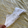 皇商日本手帕全棉繡花蕾絲雪紡絲光棉 純白純色手絹手帕 素顏白薔薇-日本手帕48cm 曬單實(shí)拍圖