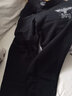 BOY LONDON 潮牌休閑褲男女秋季燙鉆老鷹休閑黑色長(cháng)褲 N15022 黑色 S 曬單實(shí)拍圖