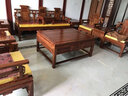 質(zhì)道 紅木家具 非洲花梨（學(xué)名：刺猬紫檀）全實(shí)木沙發(fā)組合中式客廳家具中大戶(hù)型鏤空沙發(fā) 沙發(fā)十件套(11113+茶幾+2邊幾) 曬單實(shí)拍圖