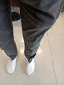 POWO小腳褲韓版修身九分褲男士休閑褲夏季褲子西裝褲彈性透氣免燙防皺 中灰色 33 碼（適合145-155斤） 曬單實(shí)拍圖