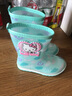 Hello Kitty凱蒂貓兒童雨鞋寶寶女童雨靴防滑公主小孩水鞋 KP18526湖綠 內長(cháng)19cm 28碼 曬單實(shí)拍圖