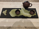 天下玉家玉石茶盤(pán)玉瀾山水烏金石小茶盤(pán)茶具杯墊家用干泡創(chuàng  )意功夫高檔禮品 玉瀾山水（青） 曬單實(shí)拍圖