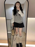 鹿依檸jk制服連衣裙女2024秋冬新款女裝韓國學(xué)姐?；▽W(xué)院風(fēng)學(xué)生套裝裙子 馬甲+襯衫+百褶短裙 M 曬單實(shí)拍圖