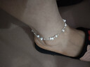 COISE轉運珠腳鏈女款鈴鐺腳鏈學(xué)生銀飾品925銀時(shí)尚雙層腳生日送女友 925銀學(xué)生鈴鐺腳鏈雙層轉運珠 曬單實(shí)拍圖