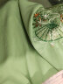 妖妮旗袍汉服女成人年轻日常2024新中式国风棉麻雪纺绣花裙两件套6255 白上衣绿裙套装 3XL(建议体重125-135斤） 实拍图