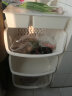 百露带储物盒厨房置物架储物架收纳架加厚款可放置干货水果蔬菜置物架 白色三层带盒 实拍图