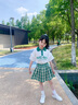 G.duck女童衣服夏裝小學(xué)生套裝夏天中大童女裝3-15歲女孩子夏季網(wǎng)紅套裙 綠色 套裝 120 曬單實(shí)拍圖