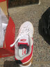 李寧（LI-NING） 李寧乒乓球鞋運動(dòng)鞋APTT專(zhuān)業(yè)乒乓球比賽鞋訓練鞋牛筋底 男款APTT019-2 白紅色【帶襪子】 40 250mm 曬單實(shí)拍圖