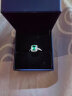 T400戒指女方形绿宝石925银复古镶嵌生日母亲节礼物送妈妈 实拍图