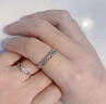 MZMZ鉑金情侶戒指pt950白金時(shí)尚新款鉆戒結(jié)訂婚情人節(jié)七夕禮物送女友 次日達(dá)/輕奢綰青絲活口對(duì)戒 曬單實(shí)拍圖