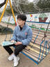 NASALIKE面包服兩面穿棉衣男韓版潮流立領(lǐng)棉衣冬季ins加厚棉服外套棉襖潮 路人邦W20雙面穿藍白 XL 曬單實拍圖