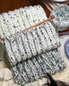 優(yōu)悅居手工diy手混線(xiàn)彩虹糖果圍巾編織diy手工粗毛線(xiàn)材料包送女友送閨蜜 漸變黑白[2團300g+竹針] 曬單實(shí)拍圖