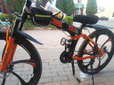 永久（FOREVER）折疊山地自行車(chē)成人越野單車(chē)變速公路賽車(chē)成年大人學(xué)生男女 可折疊軟尾車(chē)架-黑橙【六刀輪】 26寸24速【升級款】 曬單實(shí)拍圖
