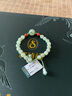 祥禎福珠寶（XIANGZHENFU JEWELRY）鴨蛋青和田玉手串女DIY平安扣玉珠子玉石手鏈 曬單實(shí)拍圖