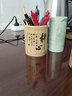 羽馳（YUCHI）圓形竹刻筆筒學(xué)生辦公桌刻字勵(lì)志筆筒創(chuàng)意時(shí)尚多功能筆桶桌面收納 靜心 曬單實(shí)拍圖