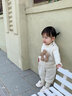 幼歌（YOUGE） 兒童時(shí)尚花邊領(lǐng)毛衣寶寶北歐風(fēng)元氣立體太陽(yáng)花保暖上衣 淺杏 80 cm 曬單實(shí)拍圖