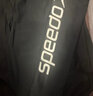 速比濤（Speedo）泳衣女噪點(diǎn)系列修身防曬抗氯溫泉度假長(cháng)袖保暖連體泳衣 黑色 38 曬單實(shí)拍圖