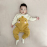 幼歌（YOUGE）嬰幼兒軟萌童趣繡花柔軟動(dòng)物爬服寬松舒適軟綿連體衣潮 鵝黃小雞 80cm 曬單實(shí)拍圖