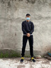 李寧（LI-NING）衛(wèi)衣男秋季運動衣服飾長袖男裝logo圓領(lǐng)寬松套頭衫籃球跑步健身服 簡約黑【休閑百搭】 L (175) 曬單實拍圖