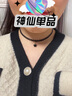 拾想項圈女韓國黑色性感鎖骨鏈簡約短款吊墜項鏈choker項圈頸帶氣質(zhì) 黑色頸帶-銀色 曬單實拍圖