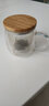 尚明 綠茶杯玻璃茶杯 男女士居家用水具 透明水杯子 辦公室商務(wù)杯 帶蓋過(guò)濾花茶杯三件式過(guò)濾杯透明耐熱 s027弧形手把380ml 曬單實(shí)拍圖