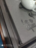 正揚茶盤套裝家用茶臺排水式茶盤茶托簡約大號功夫茶具茶海 流水生財茶盤-舍得/黑色 曬單實拍圖