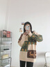 Shelley Jones情侶款毛衣男女oversize慵懶風(fēng)bf針織衫秋冬款麋鹿提花毛線(xiàn)衣外套 CP08 杏色 XL [建議125-145斤] 曬單實(shí)拍圖
