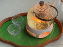 器酋日式燭臺溫茶爐花茶玻璃茶壺保溫加熱陶瓷底座酒店餐廳蠟燭煮茶器 樹(shù)紋提梁壺玲瓏底-2杯如意盤(pán)10蠟 曬單實(shí)拍圖