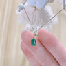 IL&CO尤珂「夏日森林」天然祖母綠吊墜18K黃金項鏈女生日情人節禮物 祖母綠約 0.8ct吊墜送銀鏈+禮盒 曬單實(shí)拍圖