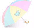 天堂傘 兒童雨傘男女小學(xué)生半自動兒童傘小公主傘長柄卡通晴雨傘5到12歲 黃色-小狐貍款 曬單實(shí)拍圖