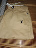 花花公子【2條裝】短褲男夏季純棉5五分褲韓版潮流中褲沙灘褲寬松休閑褲子 05卡其+05橘紅 2XL 【建議穿135斤以下】 曬單實(shí)拍圖