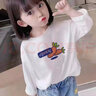 艾諾輪長(cháng)袖t恤女童夏裝薄款韓版休閑上衣外出服中大童女孩純棉白色打底 【白】讀書(shū)人 150 建議60~75斤 曬單實(shí)拍圖