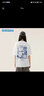 哆啦A夢（DORAEMON）夏季純棉短袖T恤百搭機器貓趣味字母圖案潮流半截袖上衣男女同款 白 M 曬單實拍圖