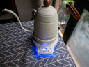 CAFEDE KONA電熱細口手沖咖啡壺控溫計時(shí)不銹鋼長(cháng)嘴 滴濾手沖壺 可沖掛耳 控溫細口咖啡壺白色 曬單實(shí)拍圖