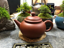 石匠同豐 烏金石茶盤（多尺寸）手工功夫茶臺(tái)茶具托盤 家用辦公室排水茶海套裝 嶺南花窗 火燒面40*40*3cm 曬單實(shí)拍圖