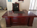 眾和佰吉辦公家具大班臺經(jīng)理主管老板桌油漆木皮大班臺紅胡桃總裁桌椅中式 其他尺寸顏色可定制 曬單實(shí)拍圖