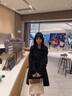 羅蒙黑色雙排扣毛呢外套女短款2023秋冬新款小個(gè)子加厚赫本風(fēng)呢子大衣 黑色 L 推薦 120-140斤 曬單實(shí)拍圖