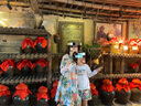 泡泡橙（BUBBLE ORANGE）沙灘親子裝旅游度假母女母子一家三口四口套裝連衣裙夏裝短袖海邊 字母款沙灘親子裝 爸爸套裝L碼/建議130-145斤 曬單實拍圖