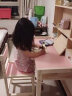 亿贝思儿童实木书桌书柜组合学生学习书桌子松木家用可升降桌椅套装写字 大书架A款原木：80桌椅一套 实拍图