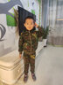 標點(diǎn)熊韓版兒童迷彩服洋氣男童三件套裝帥氣中大童衛衣服小童休閑春秋裝 五星槍迷彩三件套【深綠】 120碼 建議身高105-115cm 曬單實(shí)拍圖