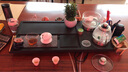 瀾翊天然烏金石茶盤(pán)茶具套裝全自動(dòng)上水茶臺燒水壺一體帶電磁爐家用 干濕款三合一電器（80*40*3） 曬單實(shí)拍圖