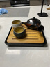 南山先生 茶盤(pán)陶瓷儲水式干泡盤(pán)辦公室茶具家用簡(jiǎn)約小茶臺托盤(pán)茶海 黑陶四方盤(pán) 曬單實(shí)拍圖