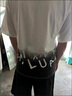 花花公子 T恤男潮牌漸變短袖t恤男套裝男士男裝青少年學(xué)生休閑衣服兩件套 062白色 L 曬單實(shí)拍圖